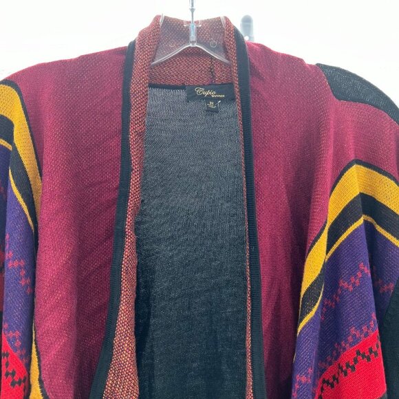 Cupio Women's Mixed Print Cardigan Open Front Multicolor Size 3X - Picture 2 of 9